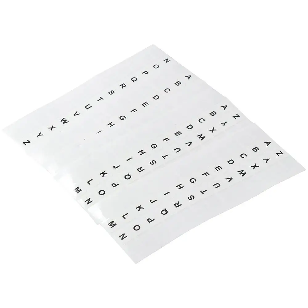 Transparent A-Z Sticky Tabs White Self-Adhesive Book Tabs 208PCS Alphabet Index Files