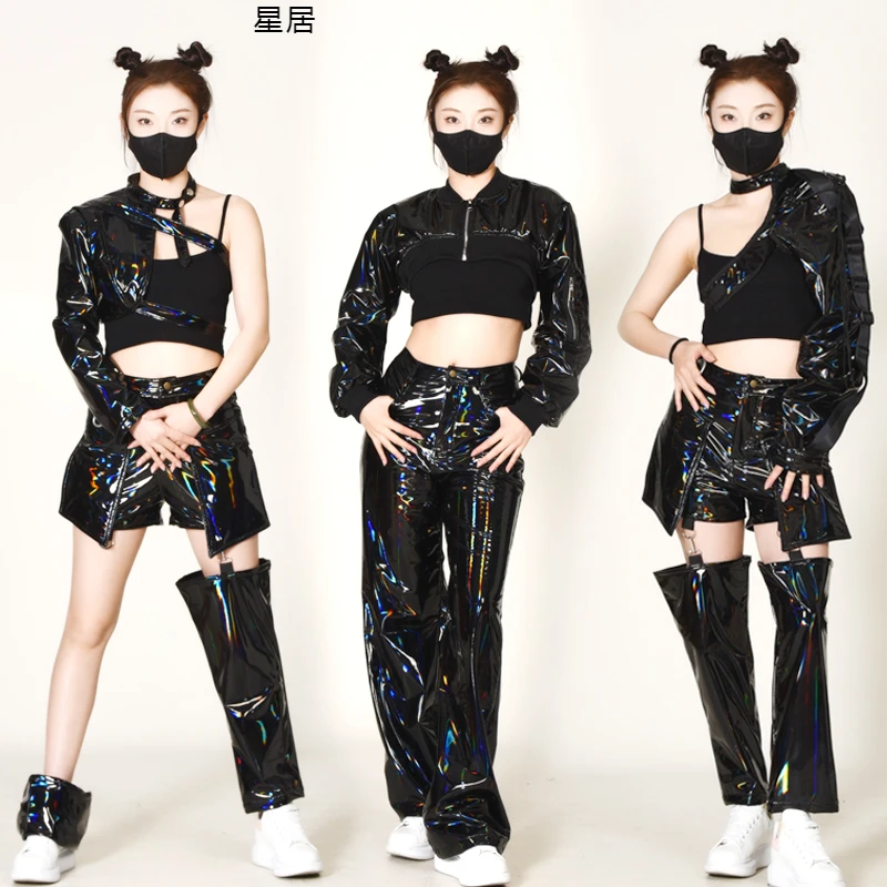 

Kpop Women Group Jazz Dance Costume Sexy Girl Outfits Festivals Dance Performance Clothes Hip Hop Dancewear Nightclub Rave Wear