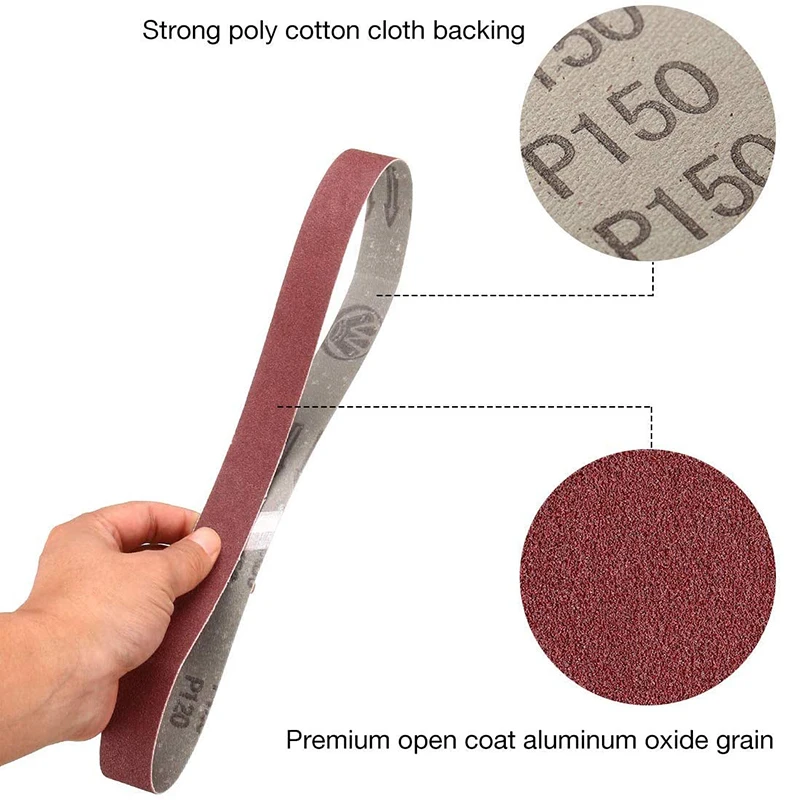 Aluminum Oxide Sanding Belts 15 Pcs 1X30 Inch for Belt Sander