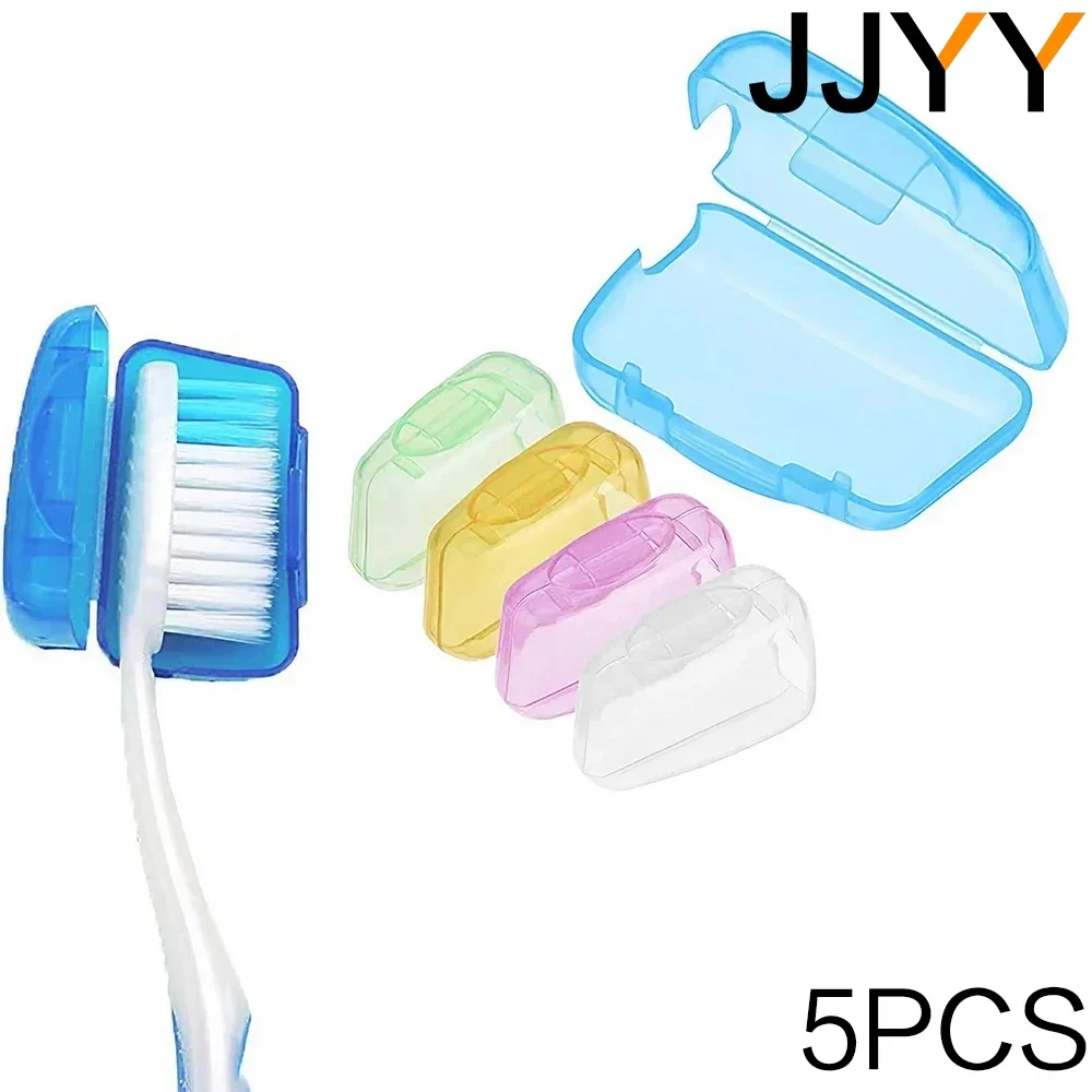 JJYY 5PCS Portable Home Outdoor Toothbrush Head Cover Portable Toothbrush Head Sanitary Protective Cap Outdoor Travel