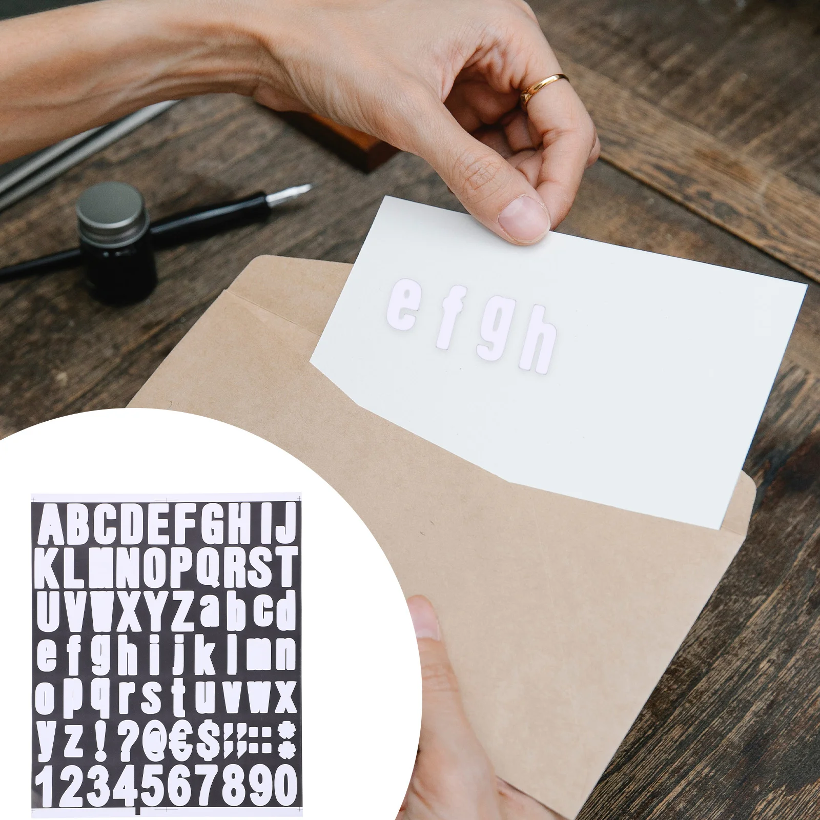 

10 Sheets Adhesive Letter Scrapbook Letter Stickers Alphabet Number Decal Door Address Number Decals
