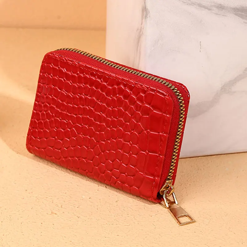 Crocodile Print Card Wallets for Women Designer Credit Card Holder Bags  Luxury Letter Female Wallet Multicard Slot Purse - AliExpress