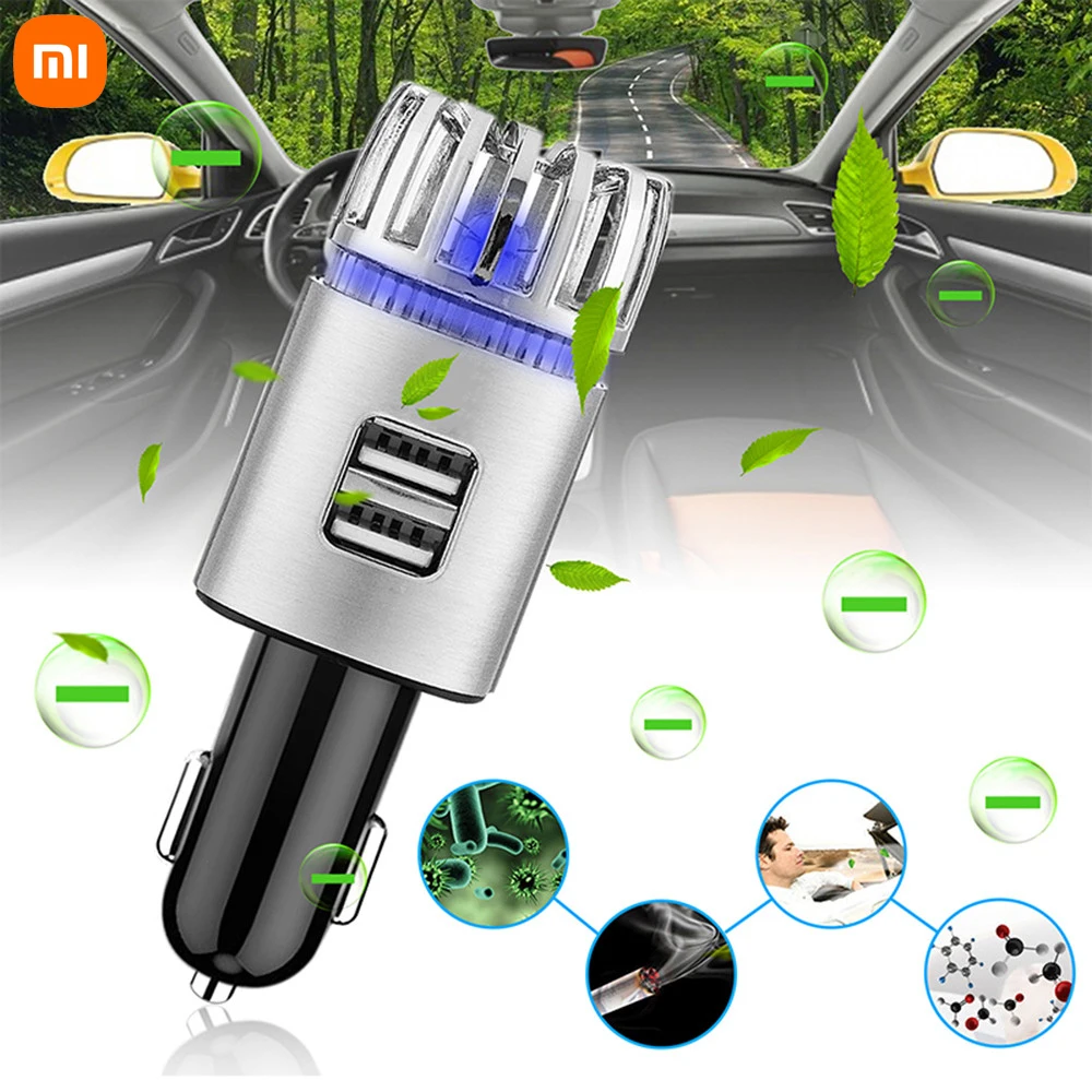 XiaomiCarAirPurifierAutoCarFreshAirAnionIonicPurifierOxygenOzoneIonizerCleaner