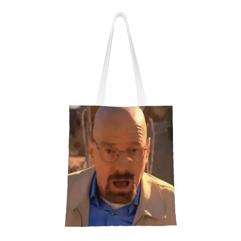 

Сделанная на заказ Холщовая Сумка для покупок с надписью «во все тяжкие» Уолтер Уайт мем женские многоразовые сумки для покупок