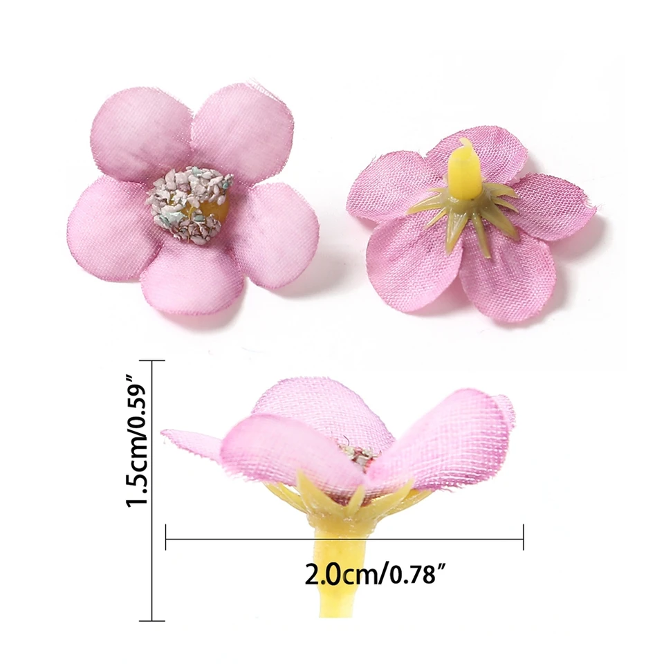 Pleenild 50 teste di orchidee artificiali in seta, fatte a mano, per la casa, matrimoni, ghirlande, scrapbooking, fai da te, accessori artigianali (colori misti