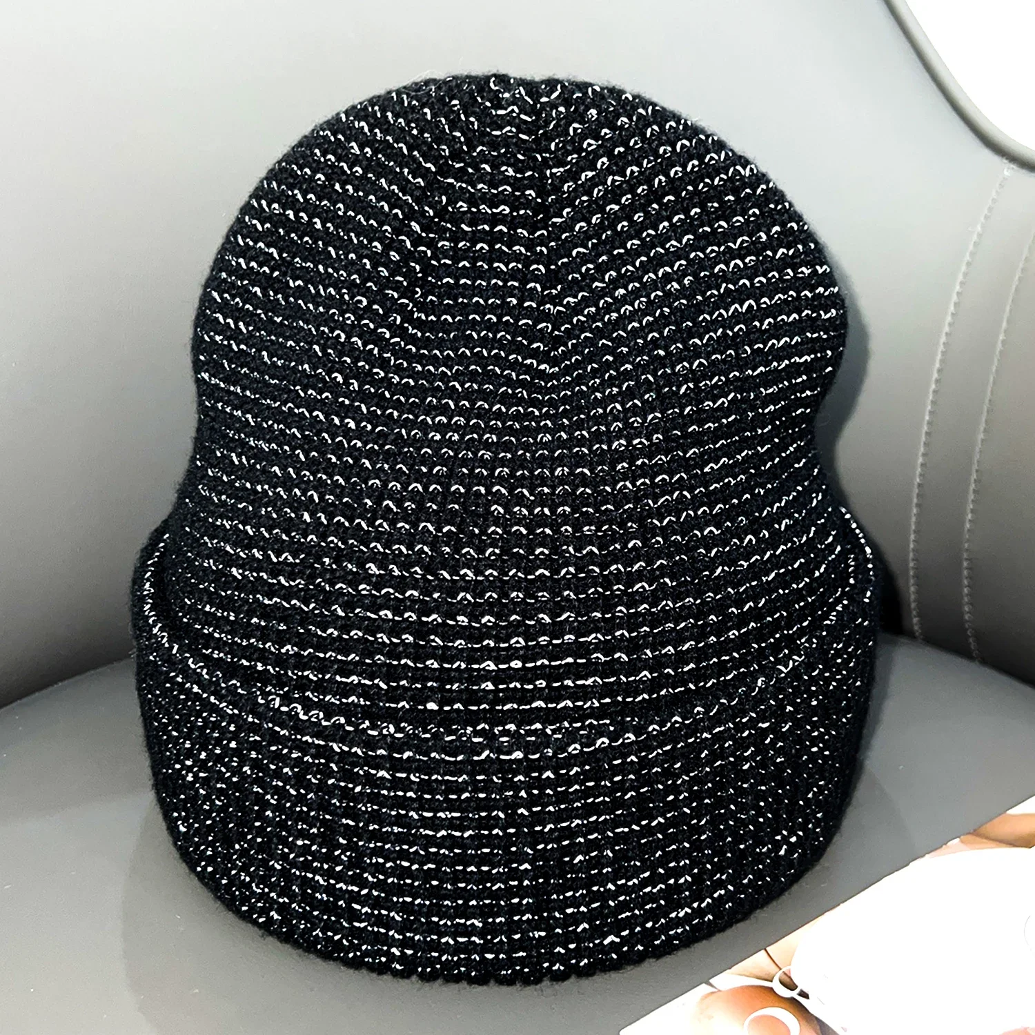 Creative Reflective Beanies Hat for WomenFashion Knitted Street Hats Night Fantasy Shining Skullies Cap for Men Warmer Bonnet 6