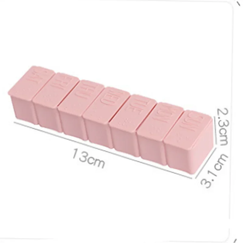 Compact 7-Day Travel Pill Organizer for Vitamins & Supplements