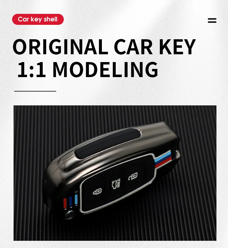 Custodia a conchiglia con chiave a scatto a distanza per auto in Silicone in lega di zinco per Hyundai Creta I10 I20 Tucson Elantra Santa Fe 2016 2017 - S4a20ed94e10d4336aa40baa14c72b1c7o