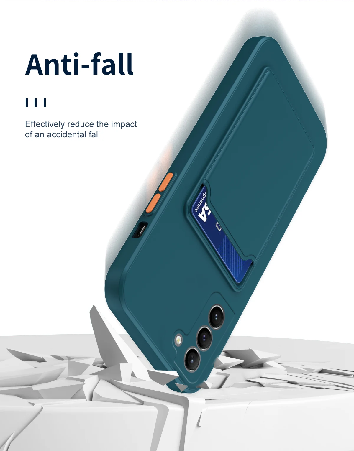 Étui portefeuille fin en TPU avec porte-cartes pour Samsung Galaxy S22, S21, S20 FE, Note 20, 10 Ultra Plus, A32, A42, A52, A72_voghion.com