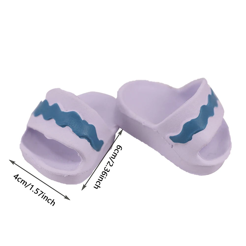Doll Shoes Summer Cave Shoes for 43cm Reborn Baby&18inch Girl American Doll Clothes Accessories,Our Generation Slippers Sandals 5