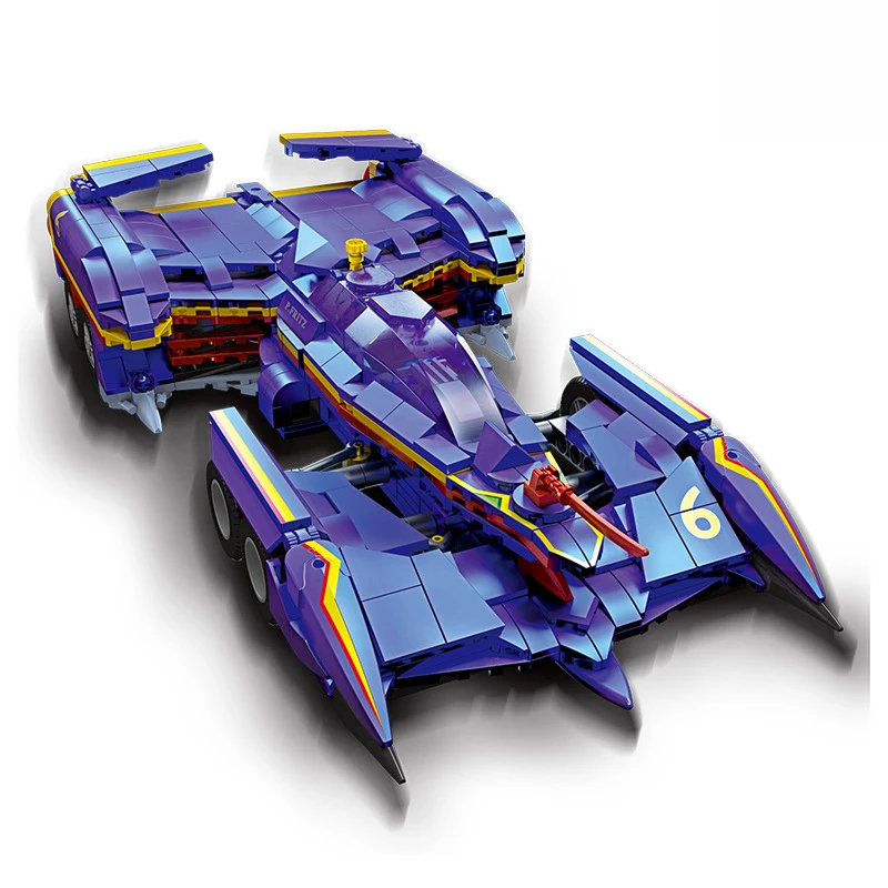 재고 있음 MOC 미래 GPX 사이버 포뮬러 스포츠카 Asurada G.S.X 빌딩 블록 어린이를위한 장난감 조립 생일 선물 세트