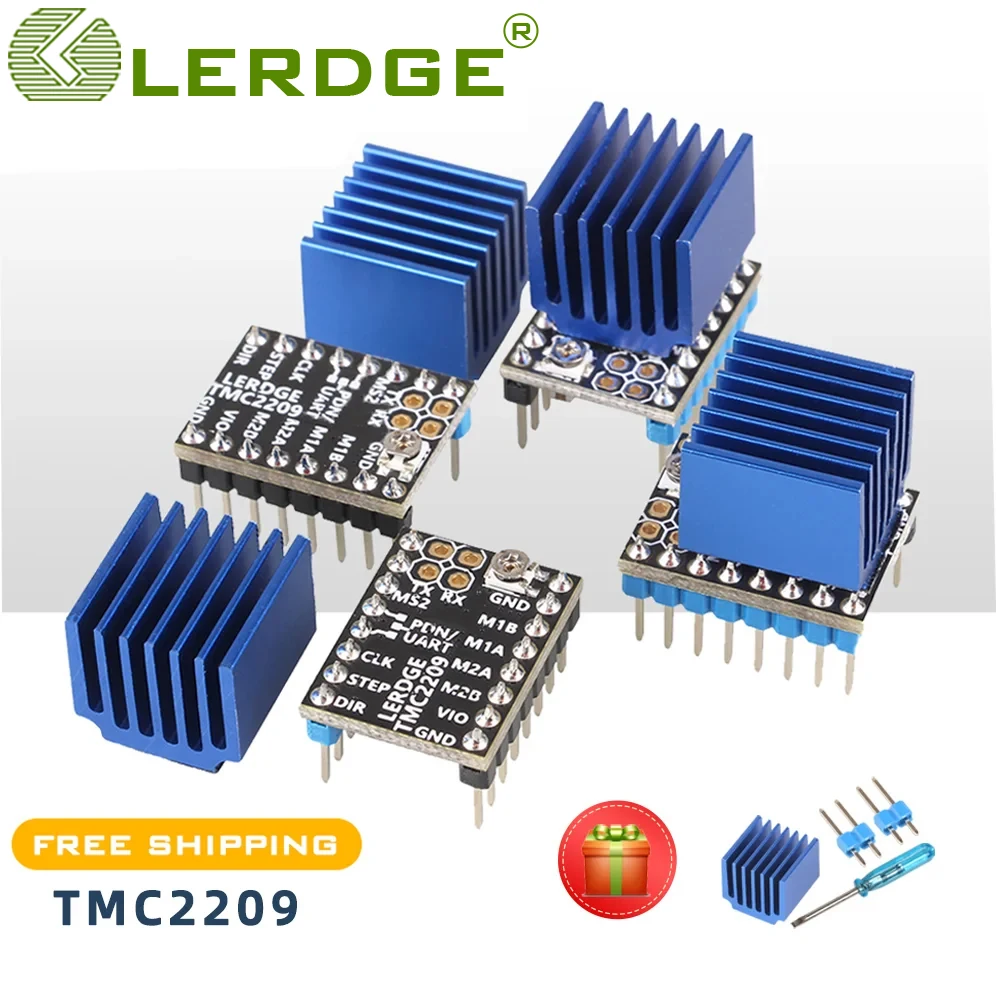 

LERDGE 3D Printer Parts TMC 2209 Stepper Motor Driver 256 UART TMC2208 A4988 LV8729 TMC2130 Stepstick 2.0A ultra-silent Ender3