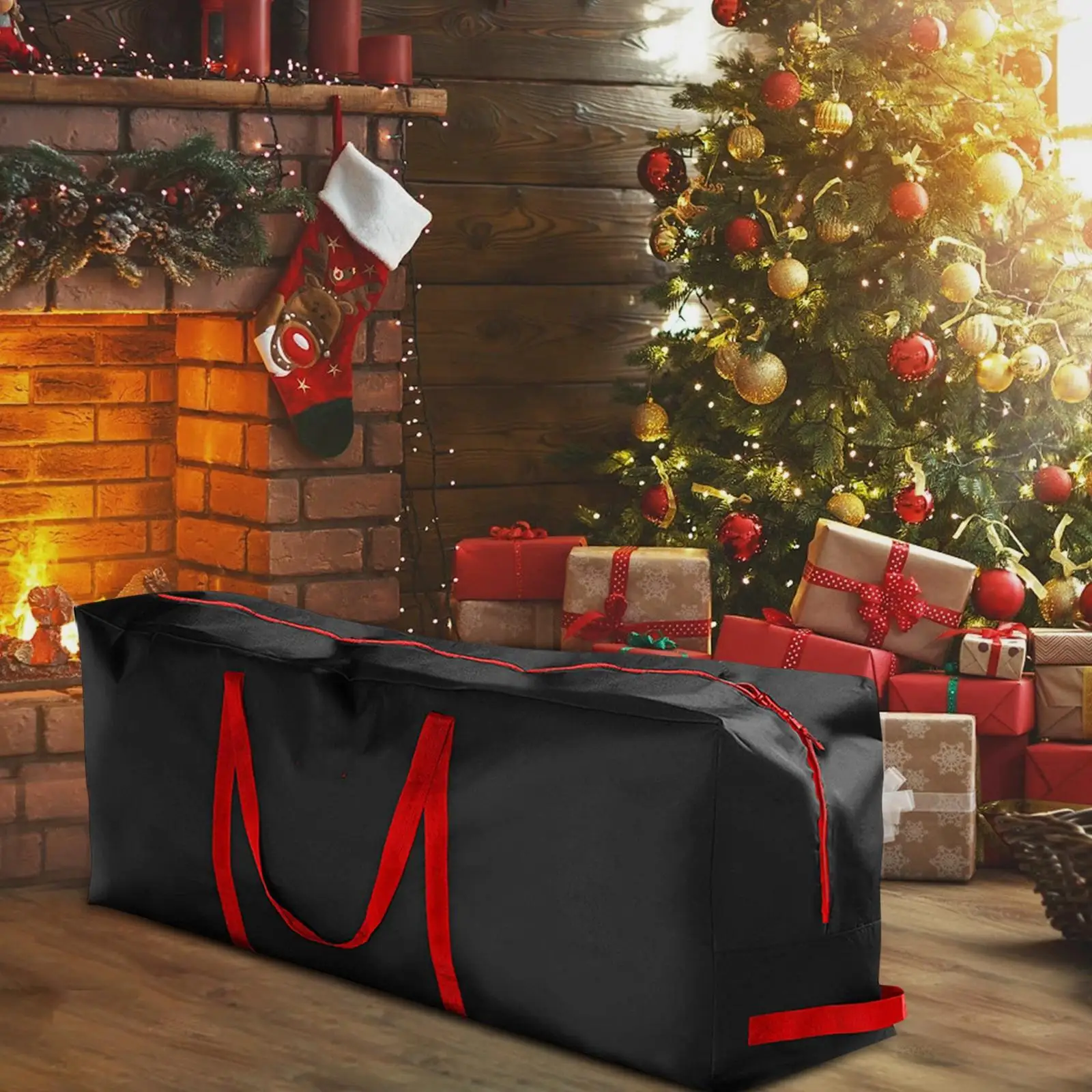 Christmas Storage Bag Oxford Cloth Portable Exquisite Craft Application Scratch-proof Durable Oxford christmas storage bag