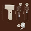 Electric Cordless Hand Whisk，5 Speed Handheld Mixer，Two Whisk Mount Baking Mixer，Wireless & Rechargeable Mixer 4