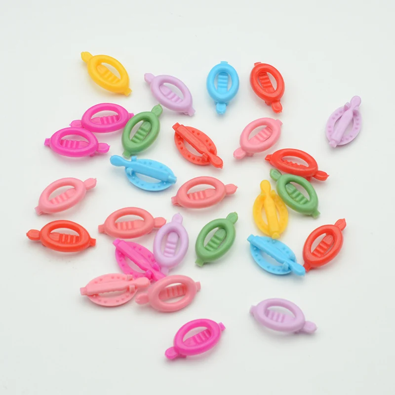 100PCS Süße Bunte Herz Kunststoff seite haarnadeln Kinder mädchen schmetterling bowhair clips haar zubehör Frosch bögen haar barrettes – Detail 10