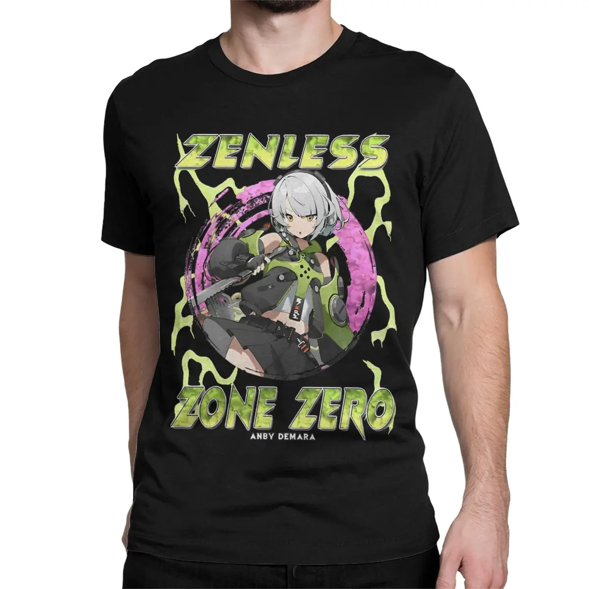 thumbnail image 1 of Camisetas de algodón Zenless Z Zero Anby Demara para hombre y mujer, camisetas de manga corta con cuello redondo, tallas 4XL, 5XL y 6XL., 1 of 6