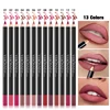 13 Colors Waterproof Nude Matte Lipliner Pencil Red Contour Tint Lipstick Long Lasting High Pigmented Lip Liner Lip Makeup Tool 3