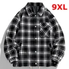 Plaid Jacket Men Plus Size 8XL 9XL Jacket Coat Spring Autumn Plaid Coat Male Fashion Casual Button Jackets Outerwear 1