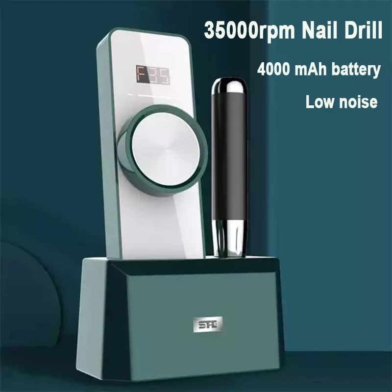 

35000rpm Professional Electric Nail Drill Manicure Machine Low Noise Nail Salon Equipment Nail Gel Cutting Remove Nail Sander