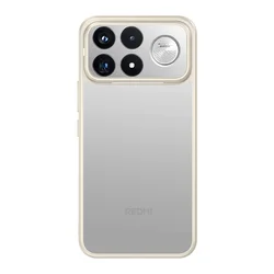 Magnetic Translucent Matte Hard Case - Shockproof Semitransparent Back Cover for Redmi K100 Pro Max (No Magnet - Grey)