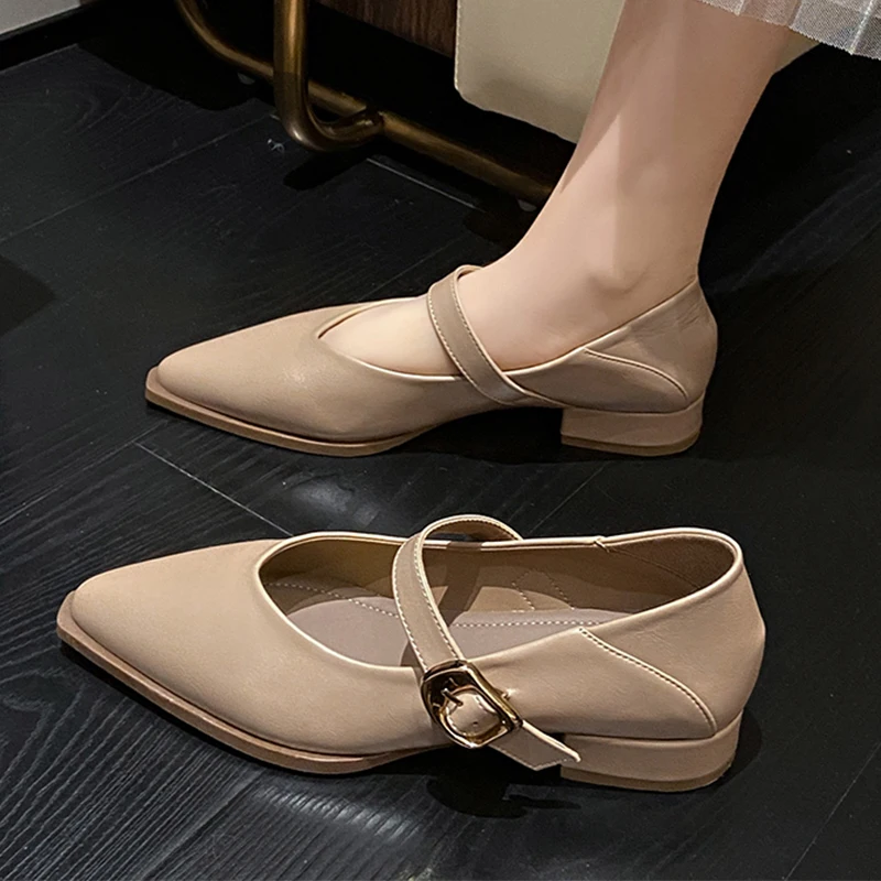 NEW Sexy Women Pointed Toe Sandals Shallow Dress Shoes Mid Heels Summer Fashion 2024 New Cozy Elegant Party Casual Pumps