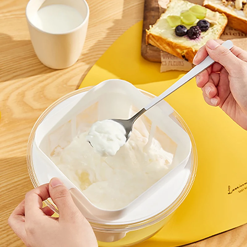 Cheese Maker Yogurt Strainer Coffee Yogurt Filter Maker Self-Made Greek-Yogurt Soybean Milk Cheese Whey Separator