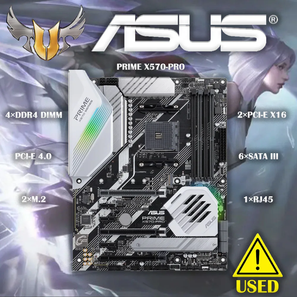 Scheda Madre Asus Prime X570-Pro Am4 Amd X570 Ddr4 128Gb Pci-E 4.0 Hdmi Sata Iii Usb3.2 Atx Per Cpu Ryzen 3 Pro 3200G 5600G