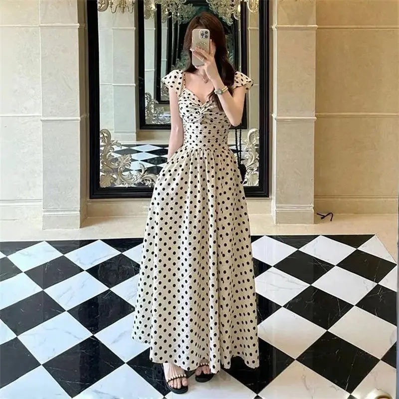 Vestido Boho Vestido Largo Rayas Y Lunares Maxivestidos De Verano