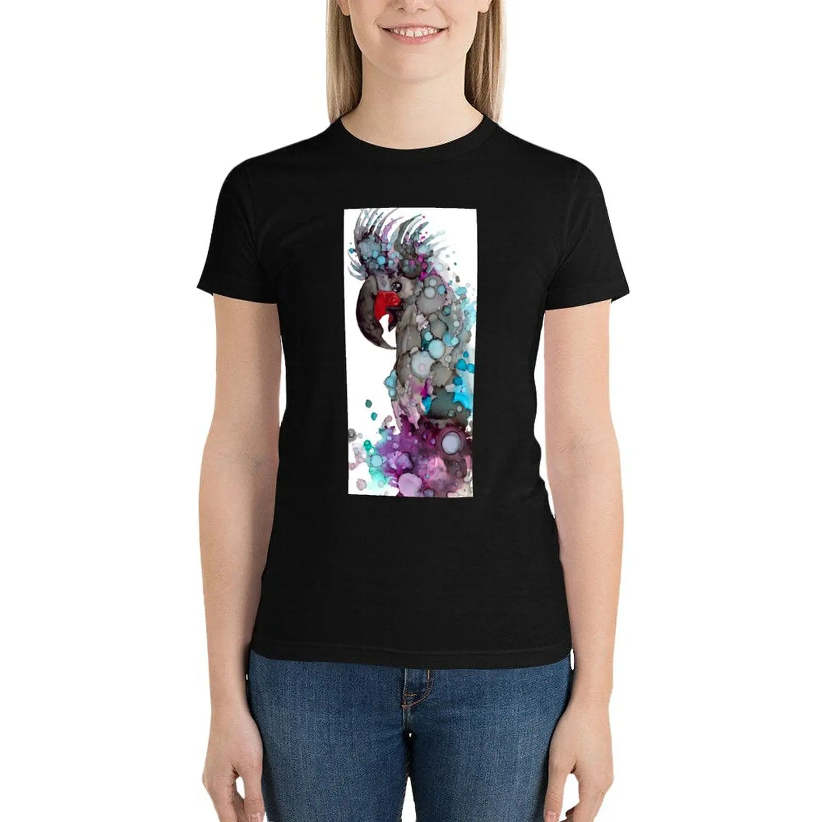 Charlie T-Shirt hippie clothes korean fashion black t-shirts for Women