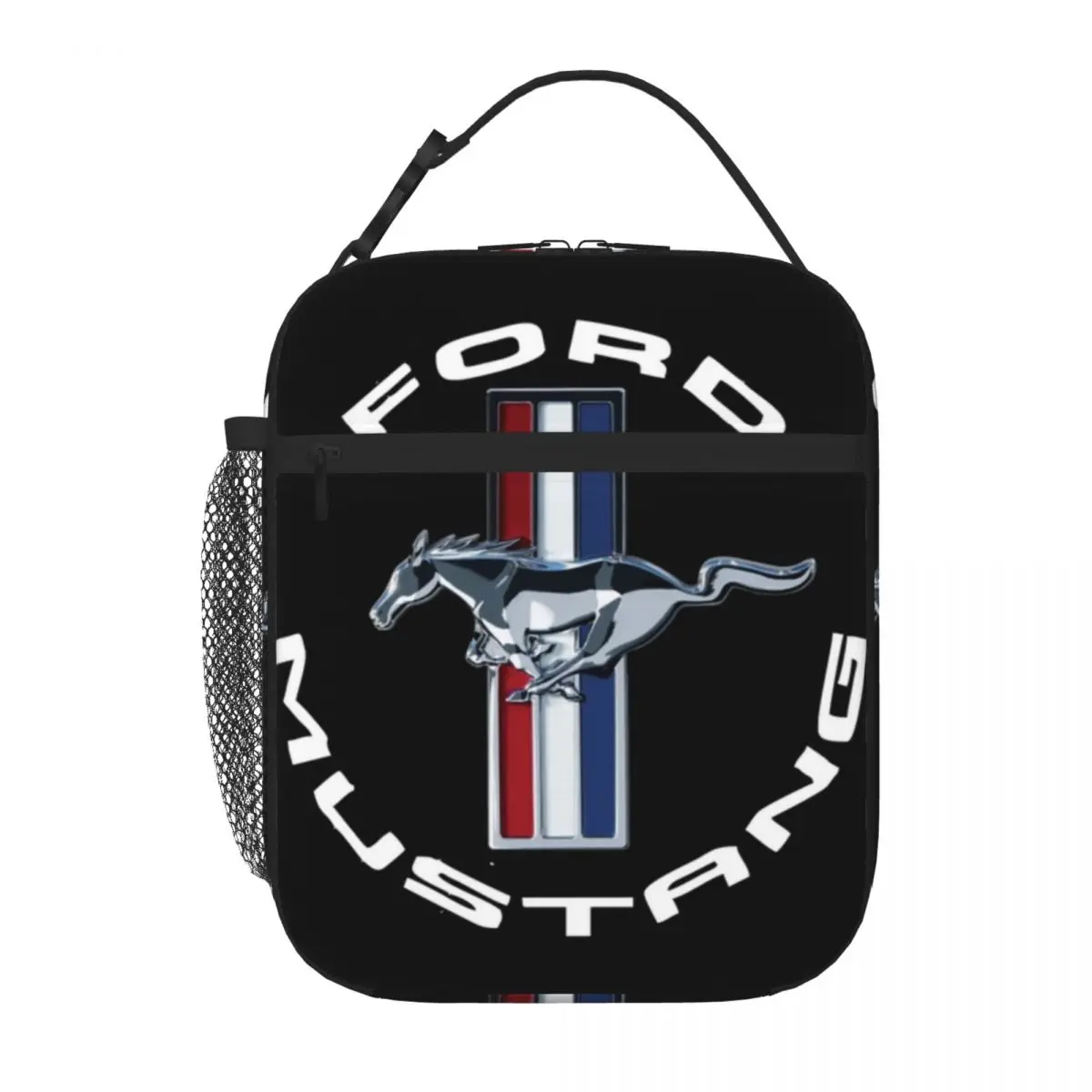 

Ford Mustang Lunch Bags Insulated Bento Box Portable Lunch Tote Resuable Picnic Bags Cooler Thermal Bag for Woman Kids Work