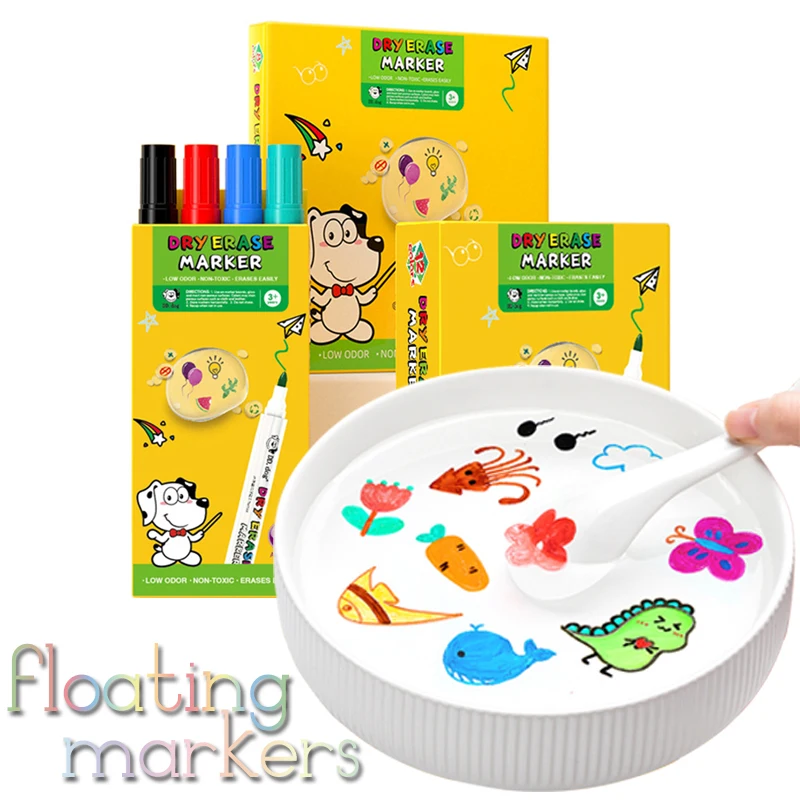 

8/12 colors children's DIY floating pattern painting pen used for ceramic glass canvas graffiti drawing supplies art marker pen