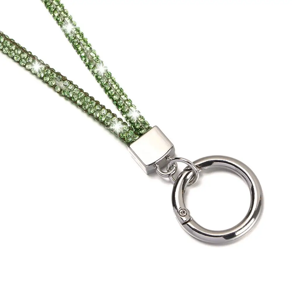 Sparkling Rhinestone Phone Lanyard with Anti-Lost Chain Strap