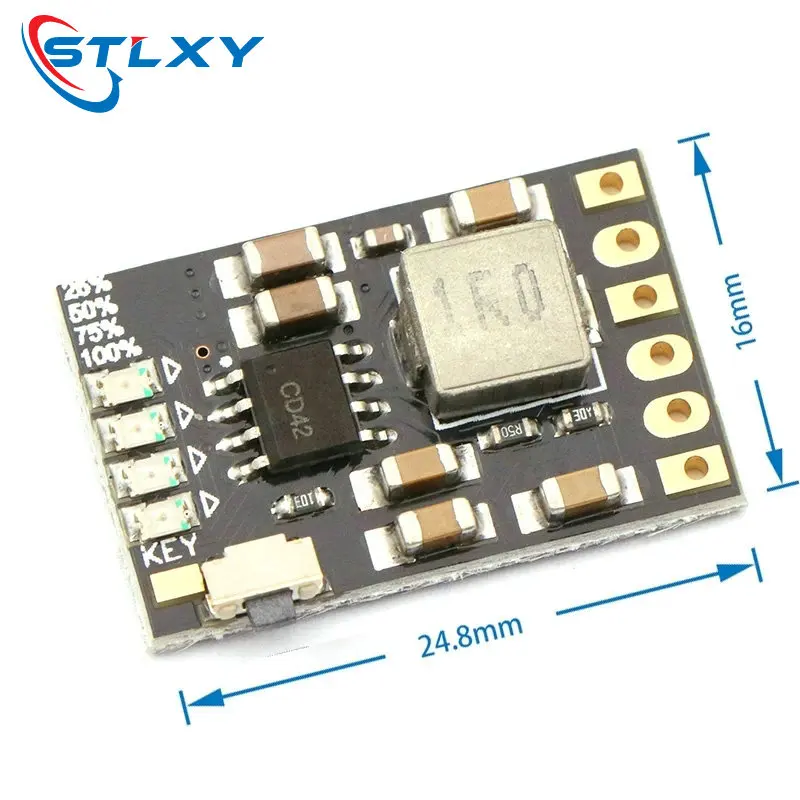 2A 5V 충전 방전 통합형 3.7V 4.2V 리튬 배터리 부스트 모바일 전원 보호 Diy 전자 PCB 보드 모듈