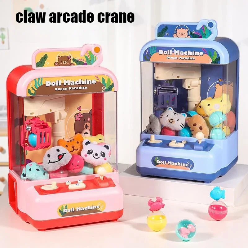 Children's Toys Fun Claw Game Console Small Household Clip Toy Candy Game Equipment Christmas Gift Vending Machine Music Sound 3