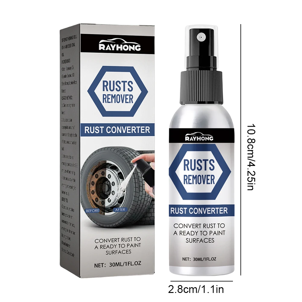 Rust Inhibitor Paint Rust Remover Derusting Spray Car Anti-Rust Removal Spray Car Wheel Hub Remover 30ml Auto Accessories