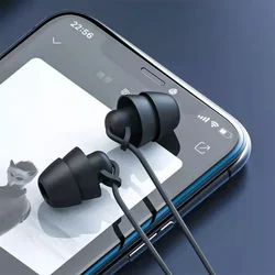 Silicone Wired In - Ear Sleep Headphones with In - Line Microphone and Controls (Type - C Universal)
