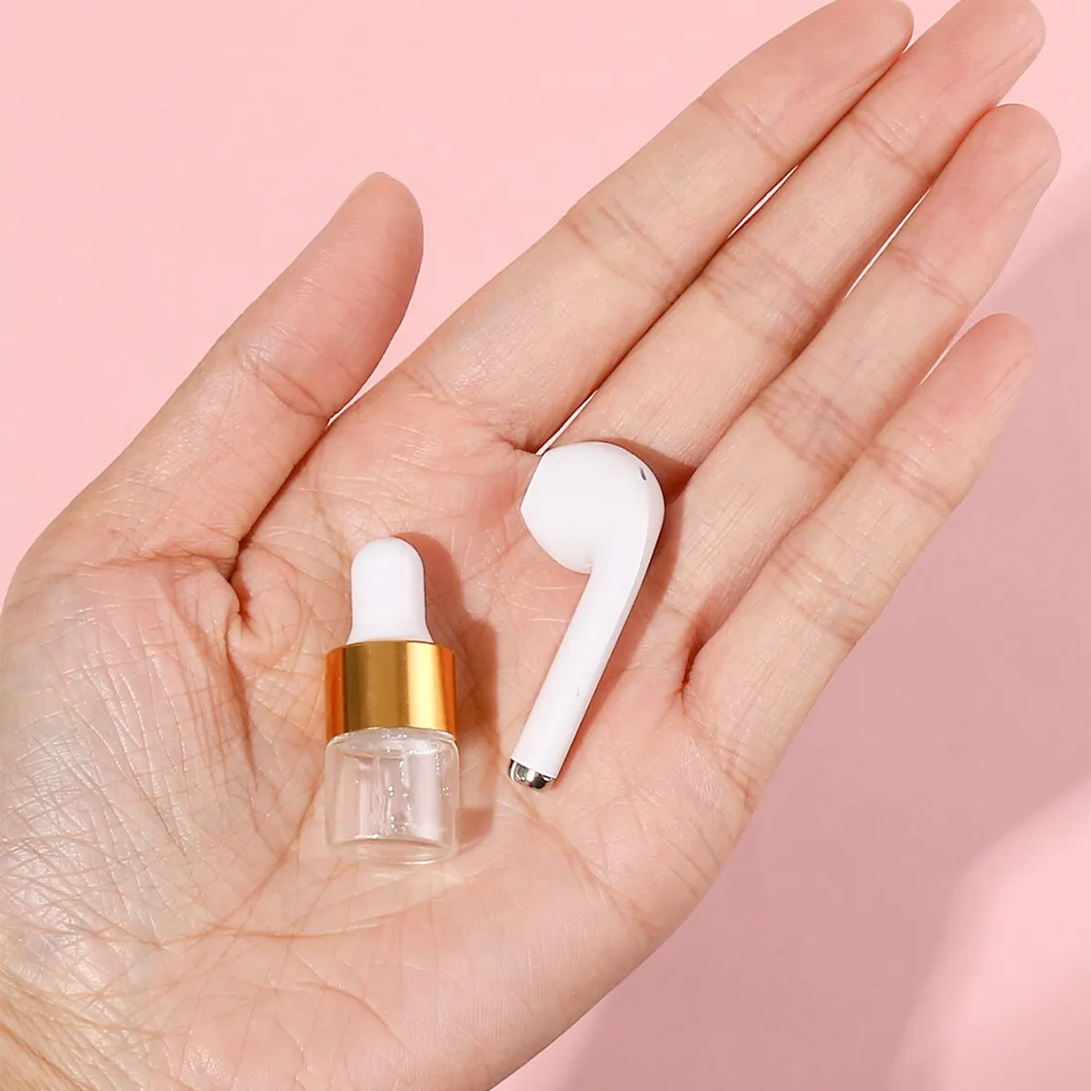 골드 미니 다크 브라운 스크류 캡 유리병, 에센셜 오일, 화학 실험실 화학 및 향수, 50 개 세트, 1ml