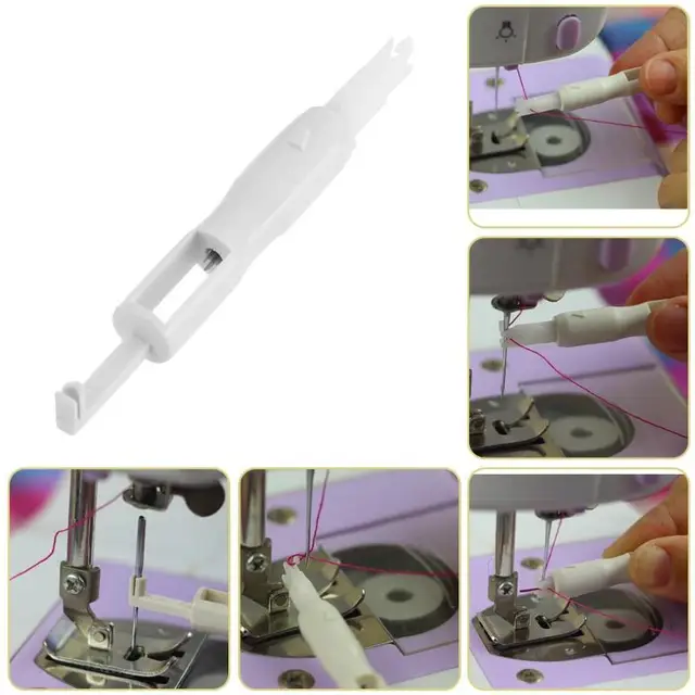 Sewing Machine Needle Inserter Threader Stitch Insertion Tool Automatic Threader Quick Sewing Threader Needle Changer Hold 6