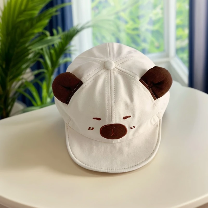 Lovely Capybara Sun Hat Soft Brim Baby Baseball Caps Windproof for Infants And Toddler Ages 1 Year to 4 Years A2UB