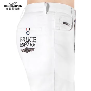 Pantaloni da uomo nuovi estivi Moda casual completa Bruce & Shark Pantaloni da uomo dritti da lavoro 97% cotone 3% pantaloni elasticizzati in spandex Taglia 40 1
