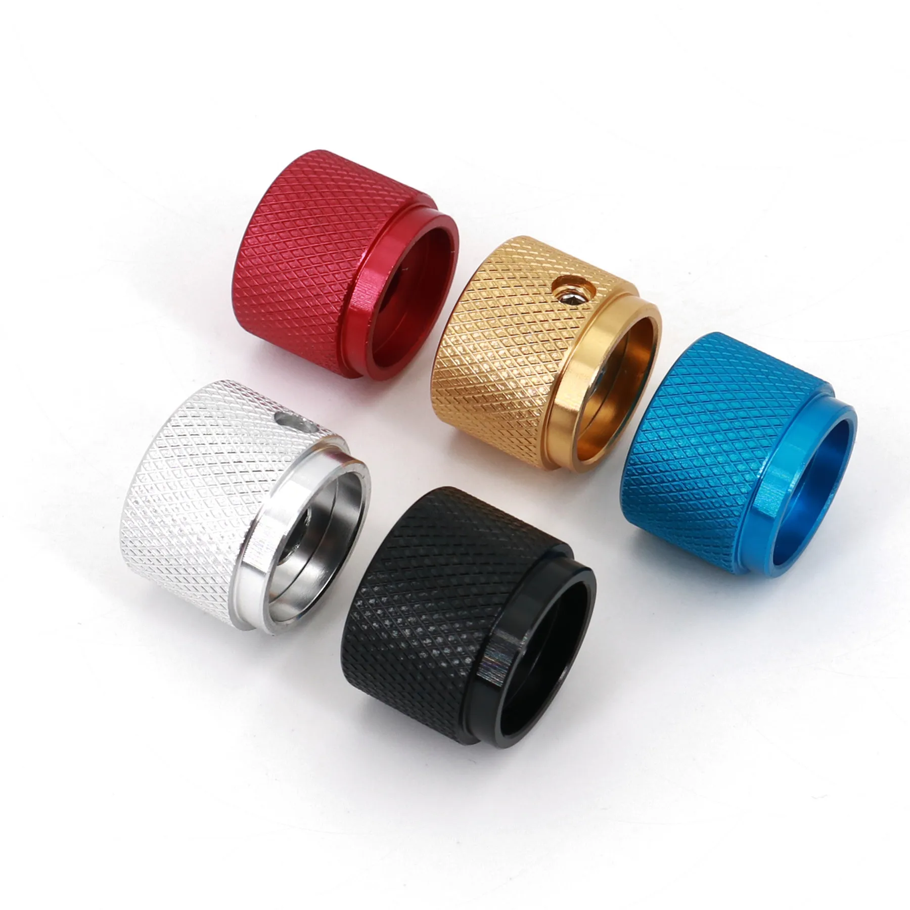 Solid Aluminum 20 x 15.5mm Audio Volume Rotary Control 6mm Hole Potentiometer Cap Knob