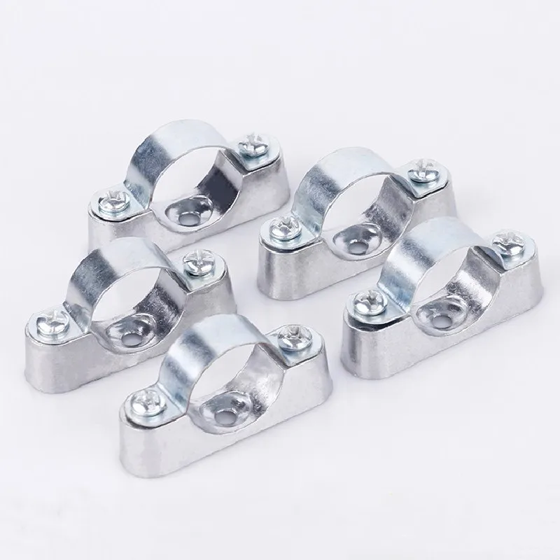 Free Shipping 5/10Pcs 16/20/25/32/40/50Mm Aluminum Alloyl Off-Wall Code Saddle Clip Pipe Clamp Pipe Bracket Fixed Clip