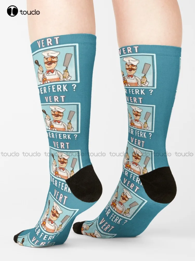 

Vert Der Ferk Шведские носки шеф-повара, женские дневные унисекс, Молодежные носки для подростков с цифровым принтом 360 °, уличная одежда в стиле Харадзюку