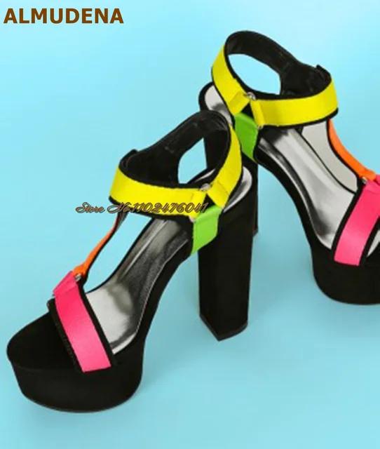 極美品　YELLO PATCH CHUNKY HEEL SANDALS Amazon.com | Onlymaker Gold Platform Heels for Women Sexy