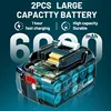 Makita 18V 6000mAh Lithium ion Rechargeable Battery 18v drill Replacement Batteries BL1860 BL1830 BL1850 With DC18RC 3A Charger 2