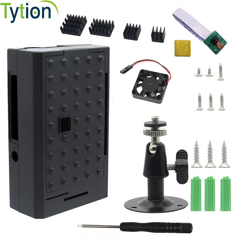 Raspberry Pi 4B 3B+ Camera Case DIY Network Camera with Metal Rotating Bracket image 1