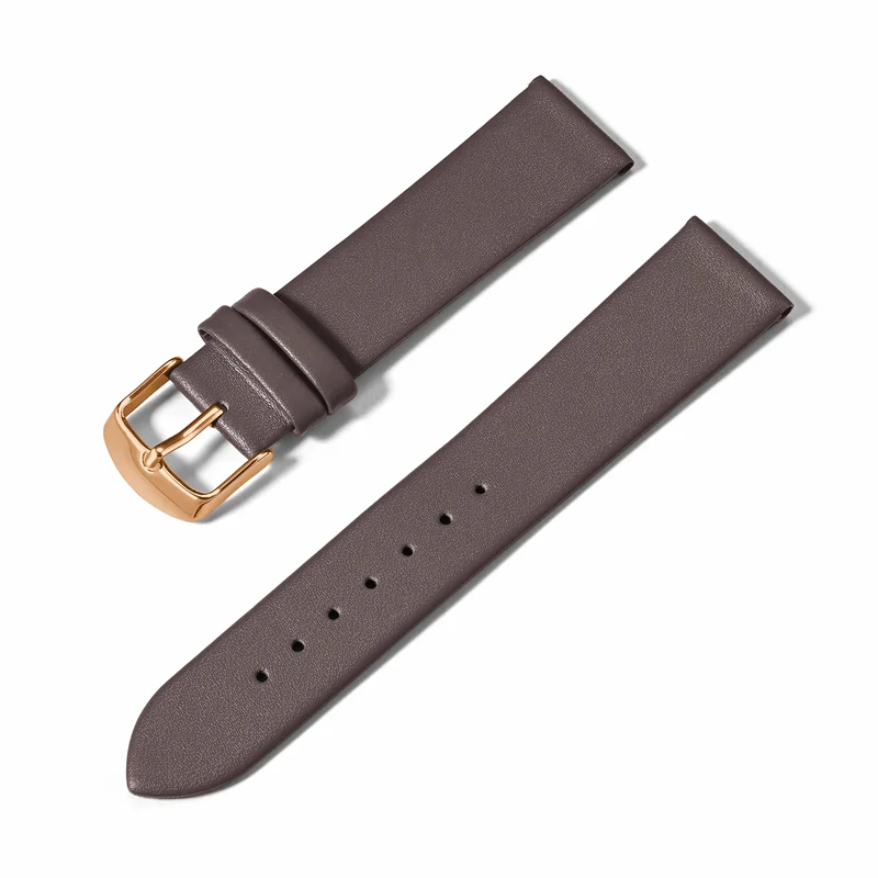 Premium Universal Genuine Leather Watch Strap - Soft, Waterproof Cowhide Band