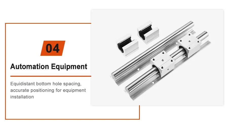 SBR12 Zylindrische lineare optische Achse Präzisions-Holzbearbeitungs-Führungsschiene Schieber Stahlschutz + Druckplatte für CNC-Stützen – Detail 10