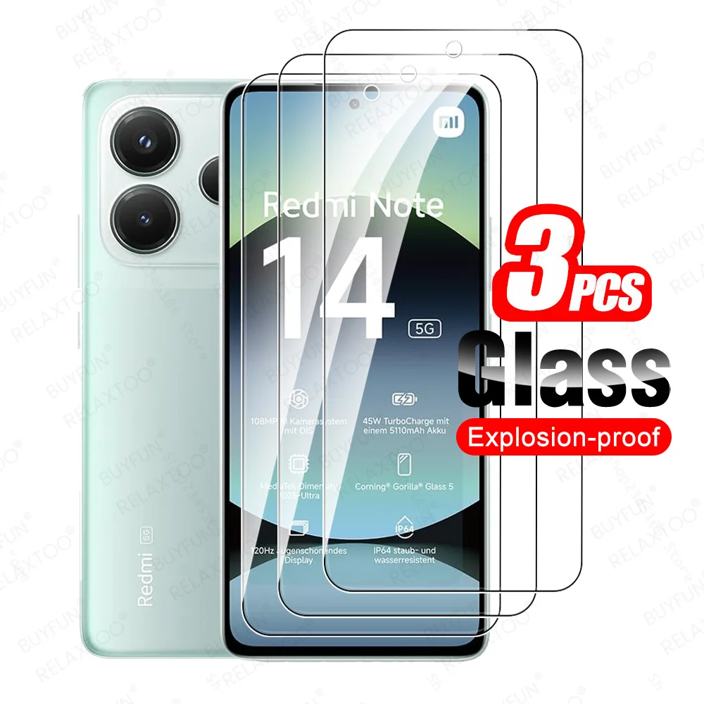 3-Pack 9H HD Tempered Glass Screen Protector Film