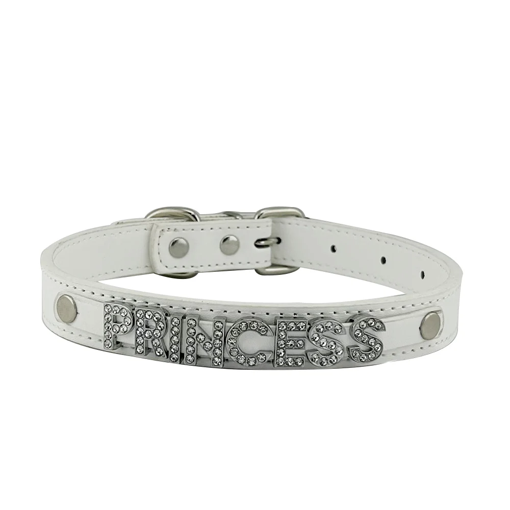 Customized Letters Daddy Slave Collar Rhinestone Bdsm